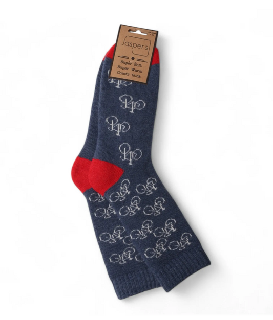 Super Cosy Men’s Socks - BICYCLES/ Navy