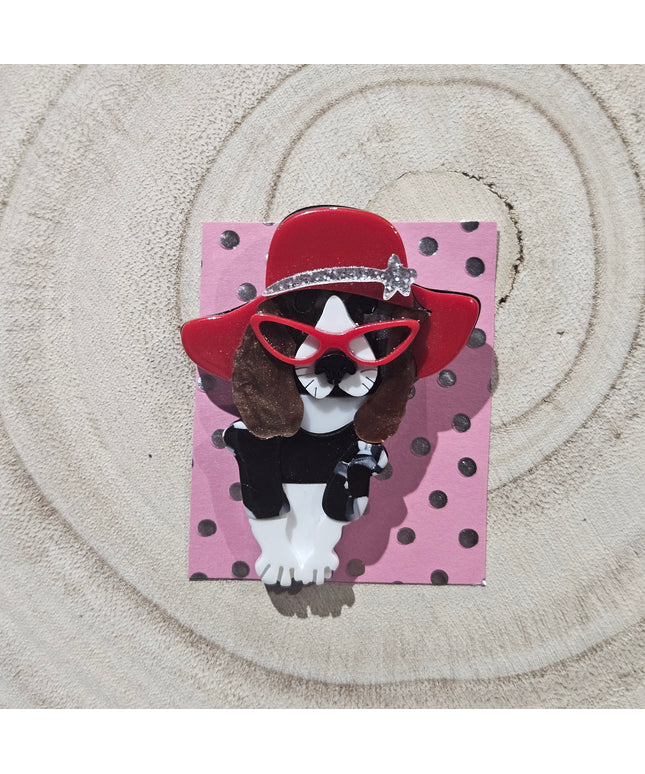Dog Brooch * Acrylic Brooch Pin