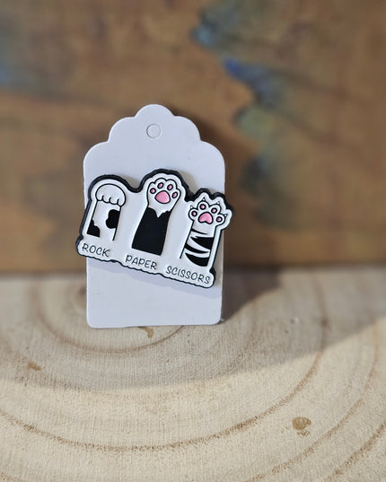 Rock Paper Scissors * Enamel Metal Pin