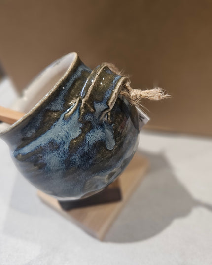 Ceramic Salt Pig - Blue Mix