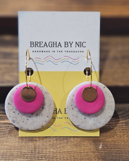 Earrings * Colour Pop Hoops - Bold Bold Pink