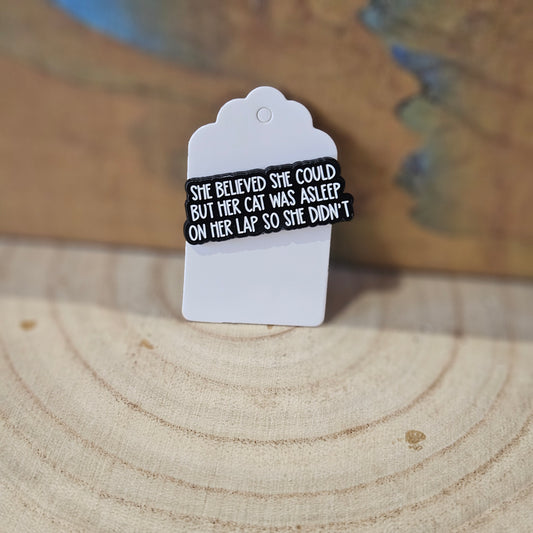 Cat on Lap * Enamel Metal Pin