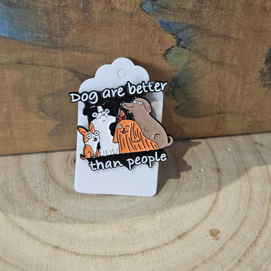 Dogs & People * Enamel Metal Pin