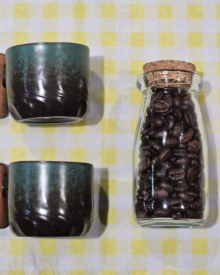 Espresso Cup Gift Set * Black/Green