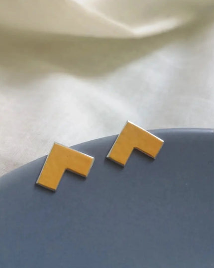 Rooftop Studs - Enamel Yellow