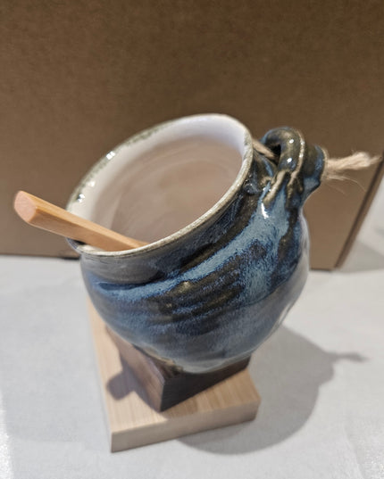 Ceramic Salt Pig - Blue Mix