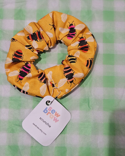Yellow & Bees Scrunchie