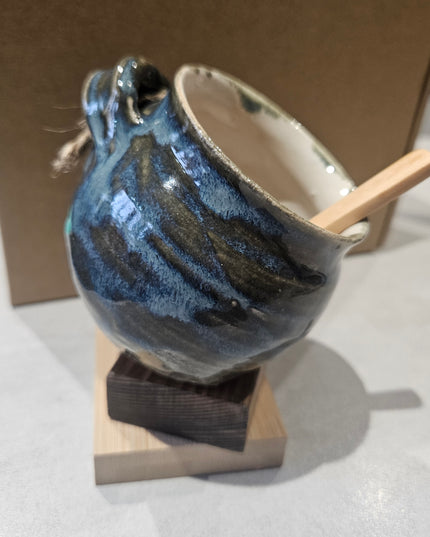 Ceramic Salt Pig - Blue Mix