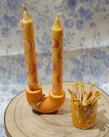 Candle Gift Set - Orange & Marble