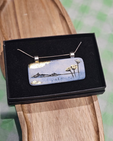 Ceramic Landscape Pendant #1