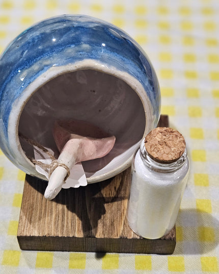 Salt Pig Gift Set / Blue