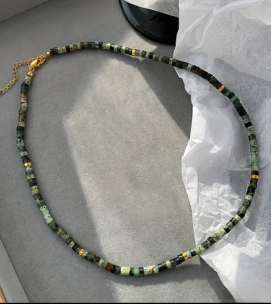 Natural Stone Necklace- Indian Agate