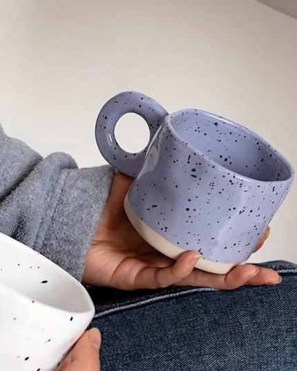 Irregular Handmade Mug - Purple Speckled