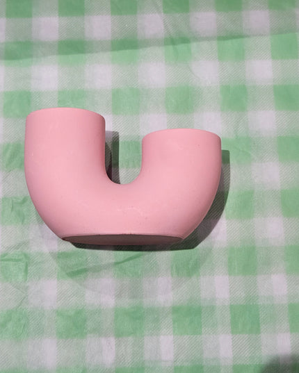 U Candle Holder * Pink / Candles