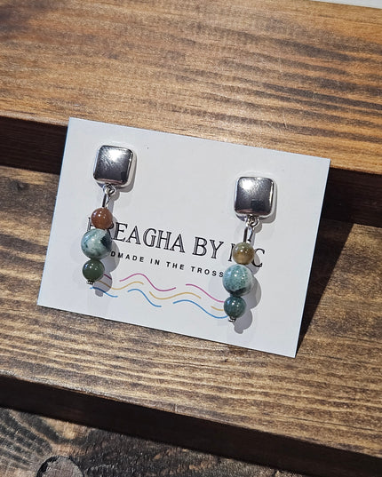 Natural Stone Mini Drop Earrings