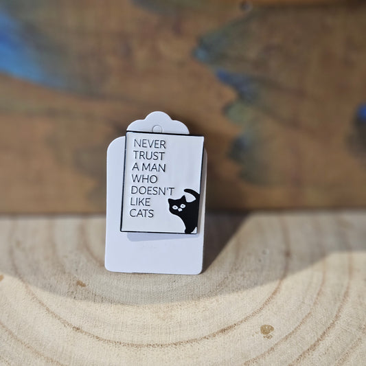 Man & Cats * Enamel Metal Pin