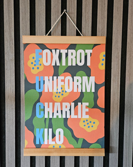 Phonetic Floral Prints - F**K