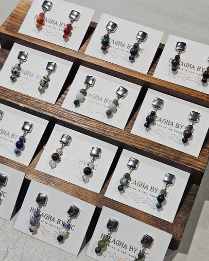 Natural Stone Mini Drop Earrings