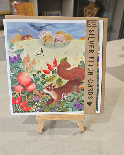 Autumn Squirrel Greetings Card