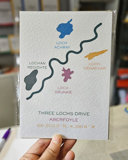 Three Lochs Drive Print A5