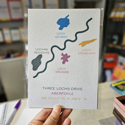 Three Lochs Drive Print A5