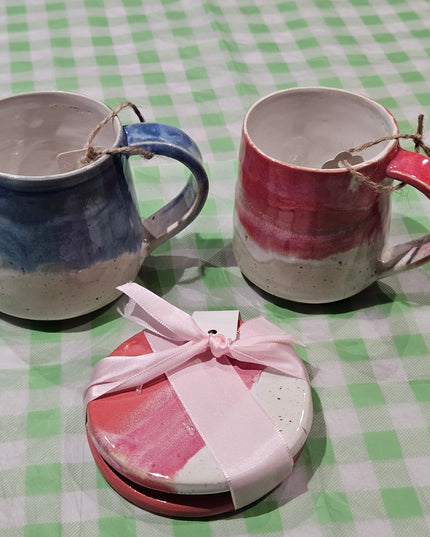 Mug Gift Set Two Mugs & Coasters