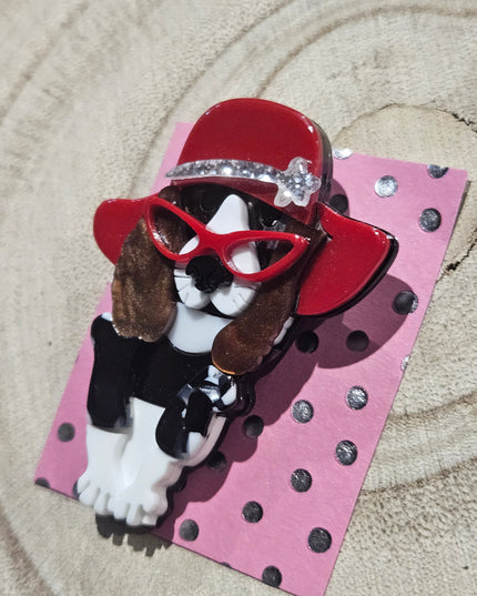 Dog Brooch * Acrylic Brooch Pin