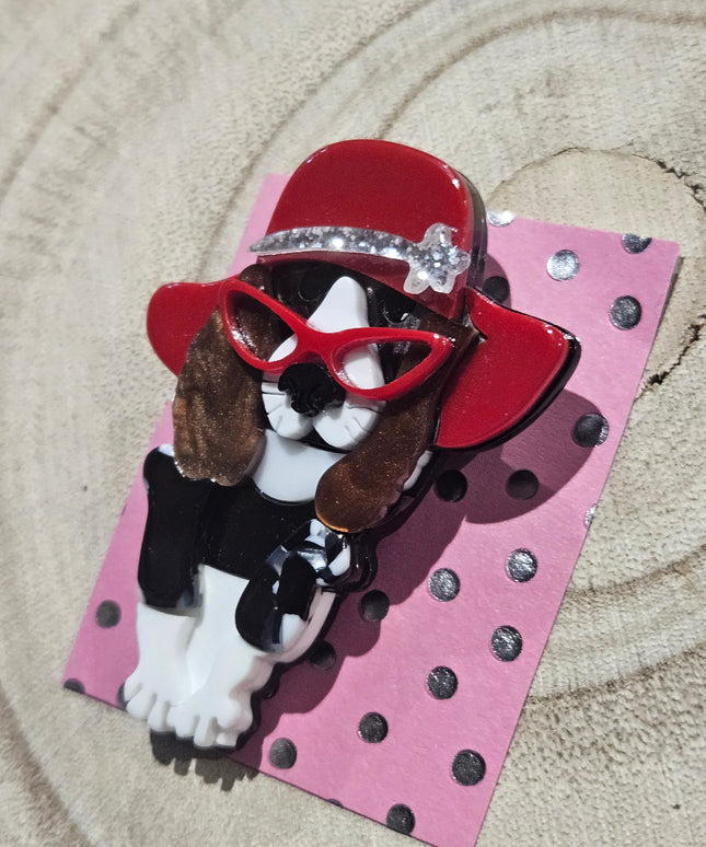 Dog Brooch * Acrylic Brooch Pin