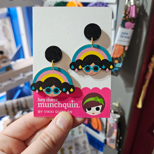 Eco-friendly ‘Weather Girls’ black cloud dangle earrings