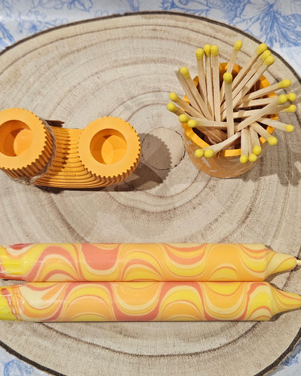 Candle Gift Set - Orange & Marble