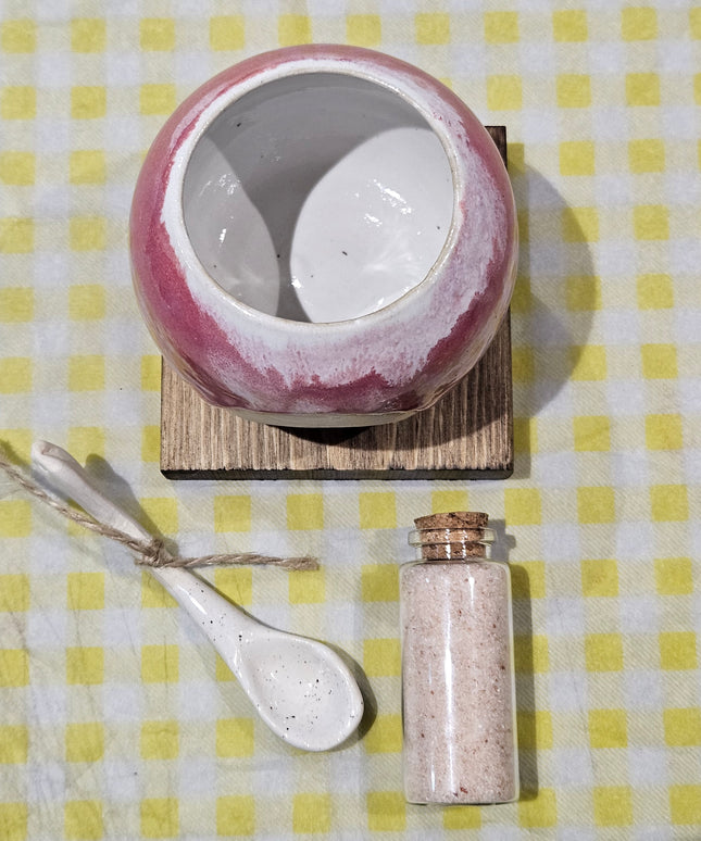 Salt Pig Gift Set / Pink