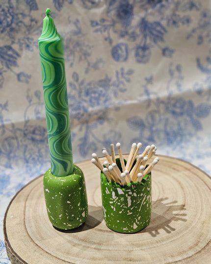 Candle & MatchPot Gift Set * Green