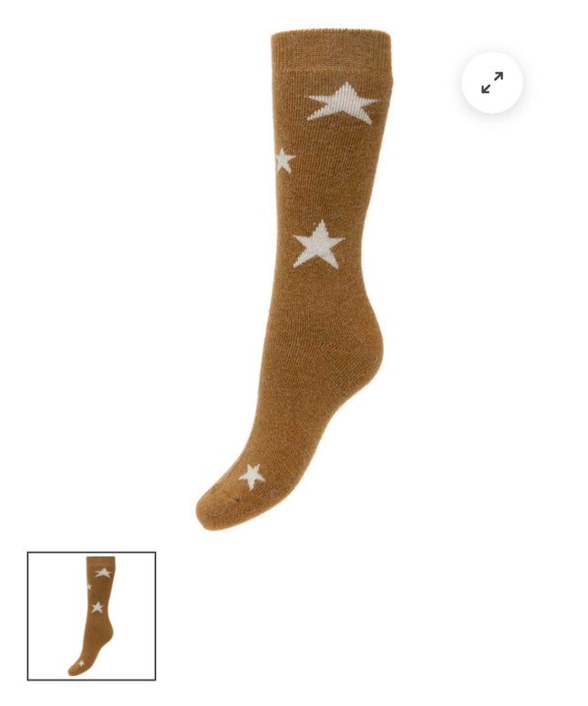 Wool Blend * Mustard Star Socks