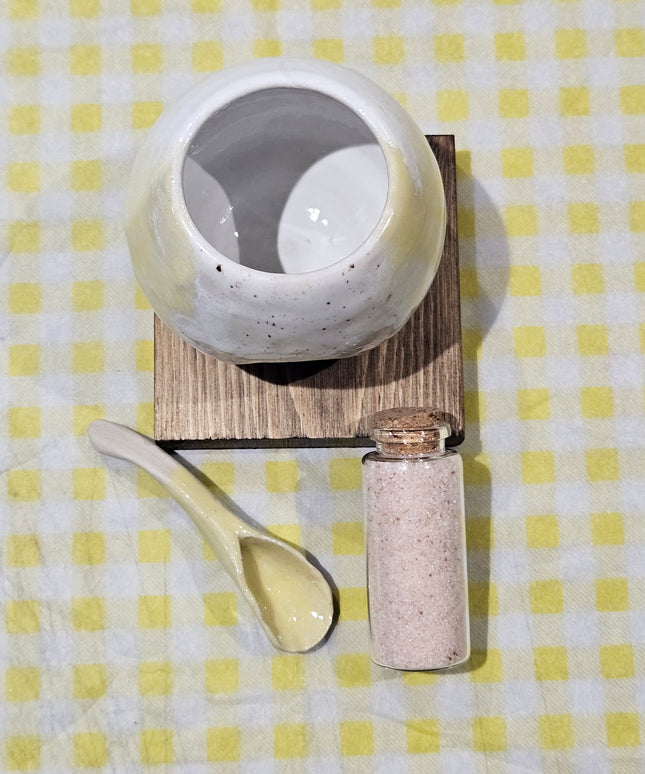 Salt Pig Gift Set / Yellow