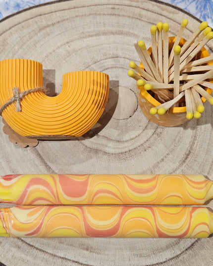 Candle Gift Set - Orange & Marble