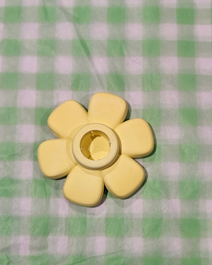 Flower-Shaped Candle Holder - Handmade - Sunshine Yellow