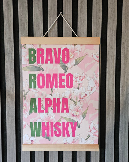 Phonetic Floral Print - B R A W