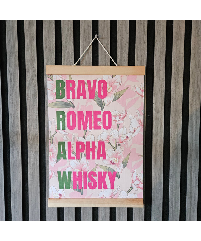 Phonetic Floral Print - B R A W