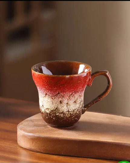 Mini Ceramic Mug / Espresso Red