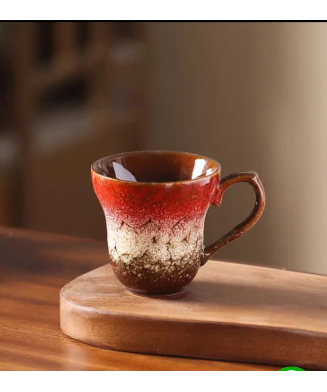 Mini Ceramic Mug / Espresso Red
