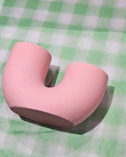 U Candle Holder * Pink / Candles