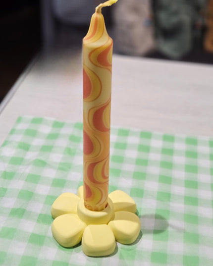 Candle & Holder Set * Yellow