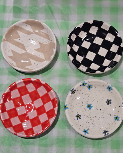 Trinket Dish * Pink Checkered