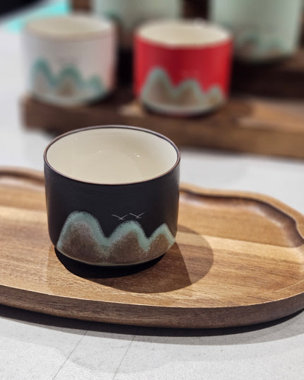 Ceramic Mountain Espresso Cups Black