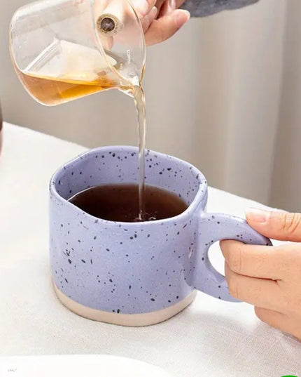 Irregular Handmade Mug - Purple Speckled