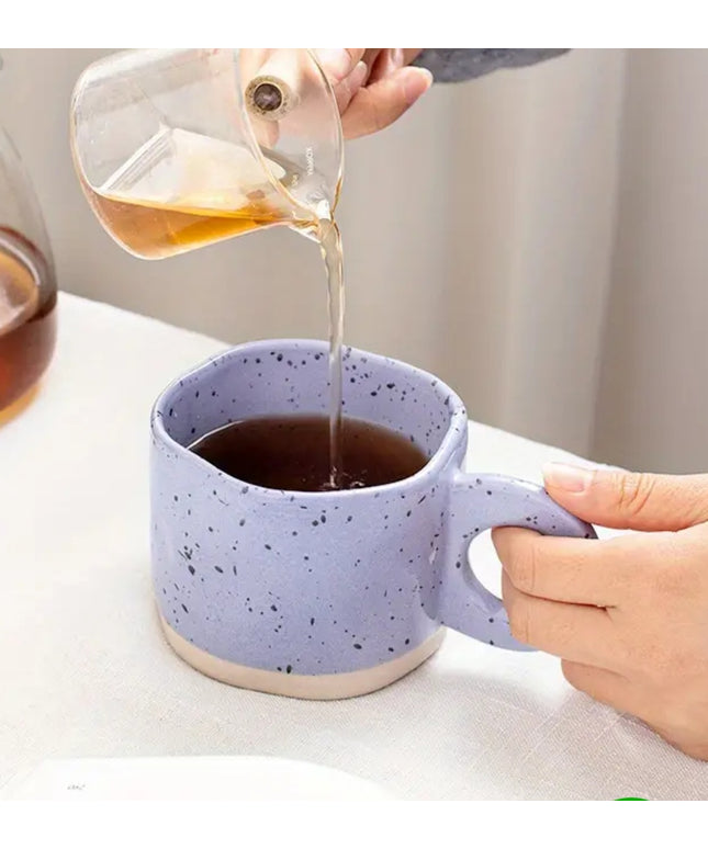 Irregular Handmade Mug - Purple Speckled