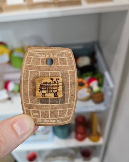 Whisky Barrel Wooden Pins Sheep