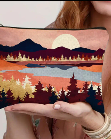 Canvas Landscape Pouch * Pinks