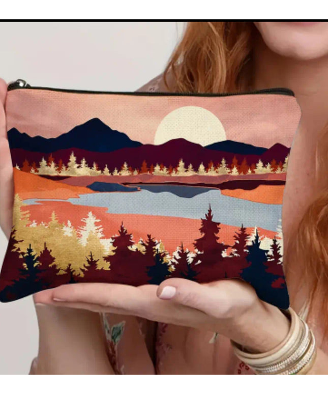 Canvas Landscape Pouch * Pinks
