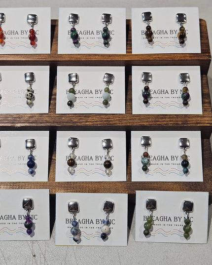 Natural Stone Mini Drop Earrings